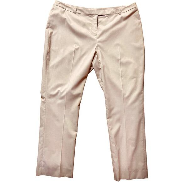 Alex Marie Donna Flat Front Ankle Length Dress Pants Tan Womens Plus Size 18 NEW - Picture 2 of 6